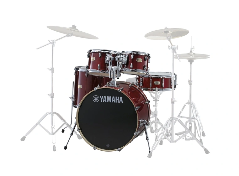 Yamaha Stage Custom Birch SBP2F5 Cranberry red - 5 trommer (Shellpack) 